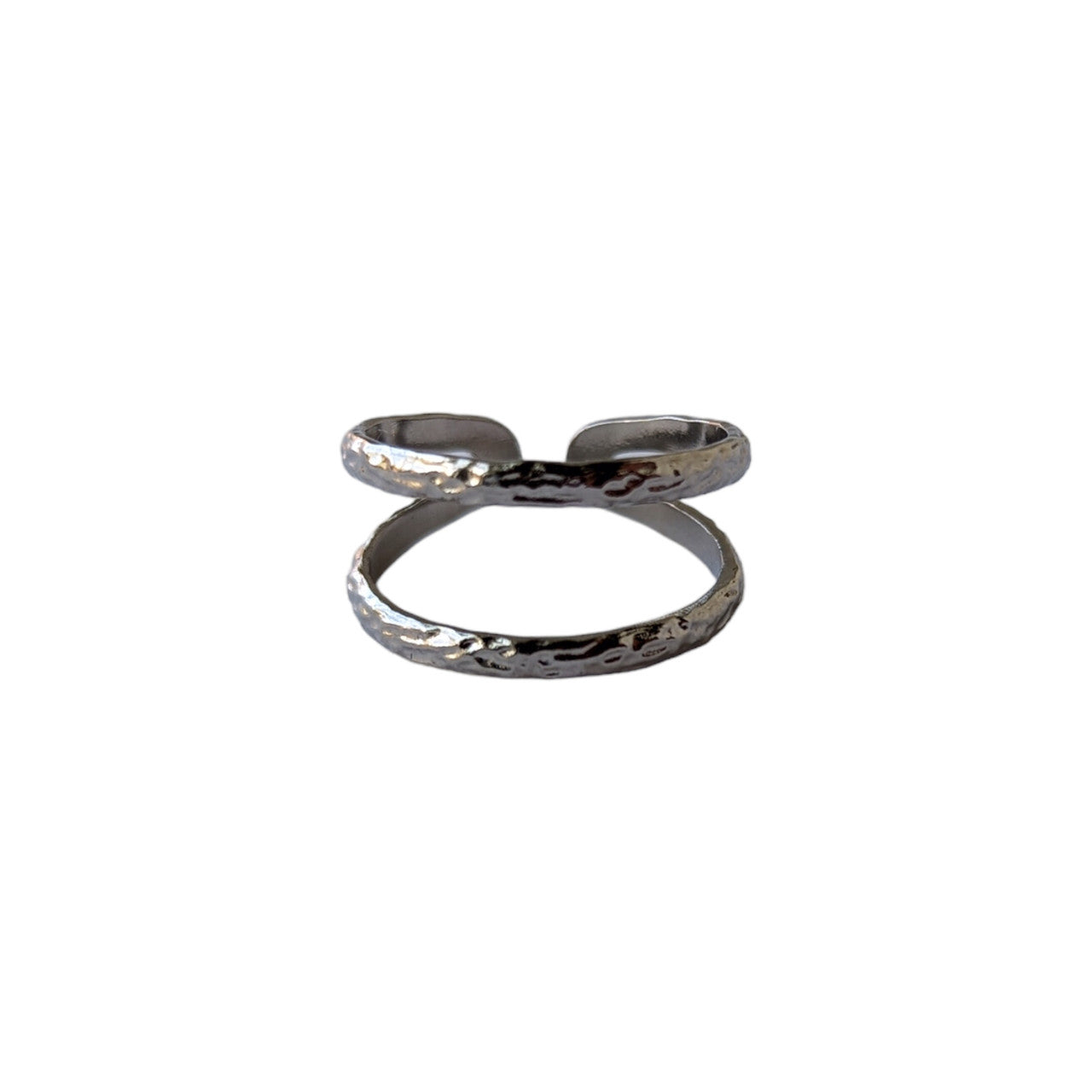 Silver Chiseled Ring
