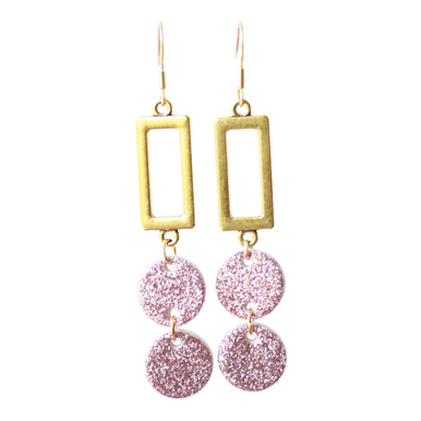 Glitter Pink Jen Earring