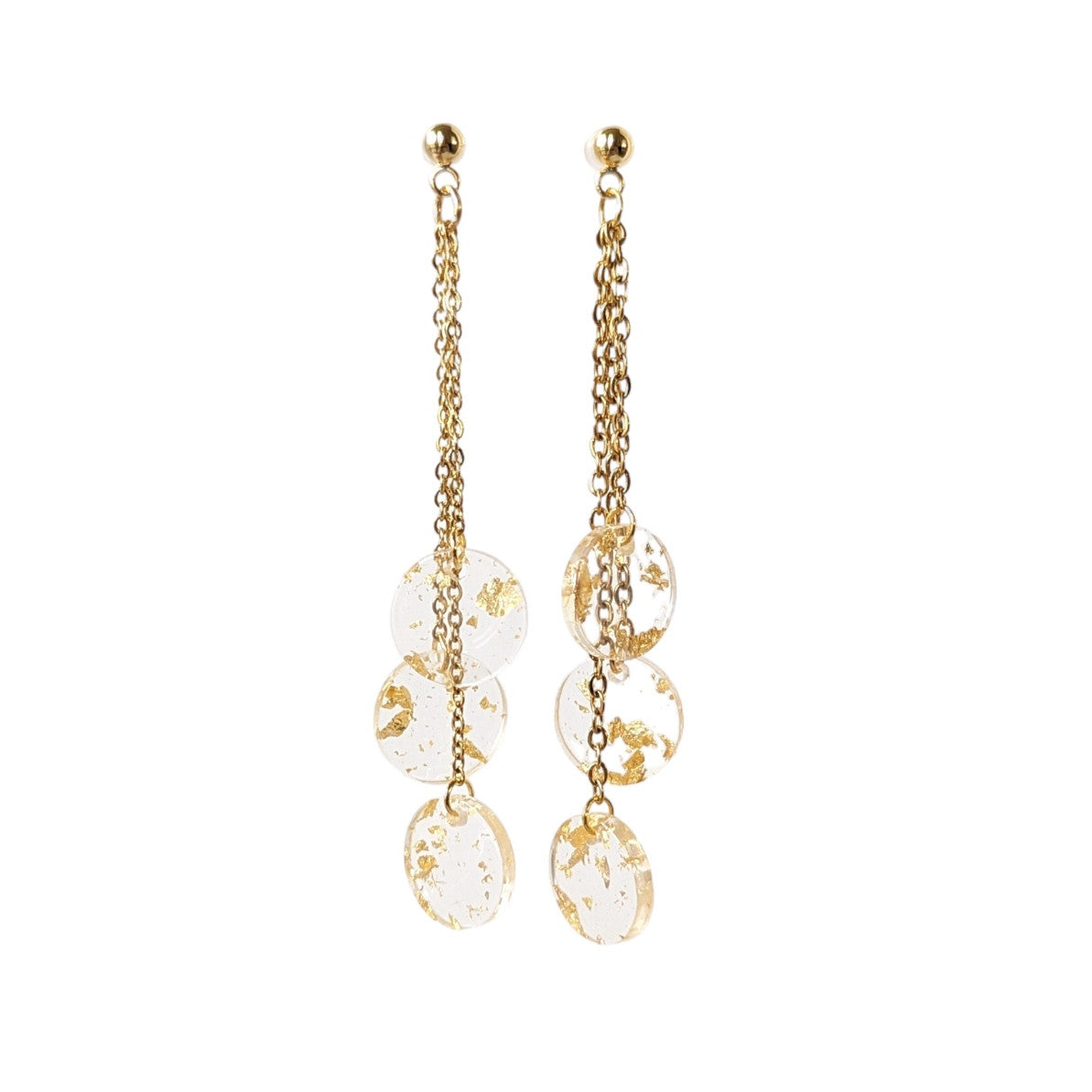 Gold Cluster Drop Earring
