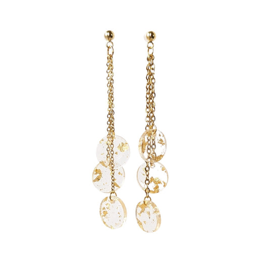Gold Cluster Drop Earring