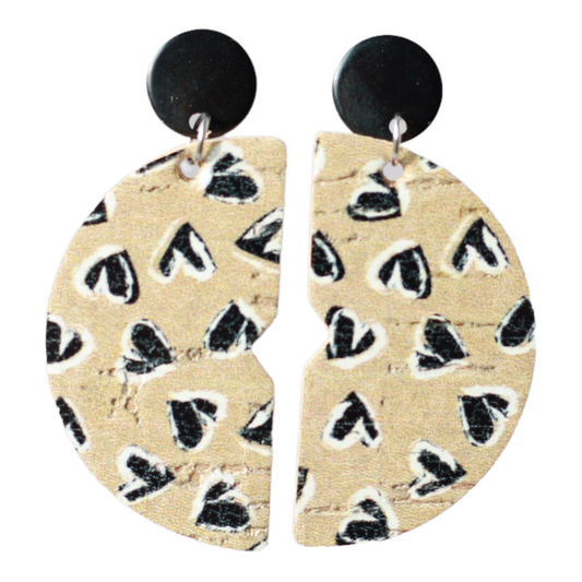 Black Heart Luna  Earring