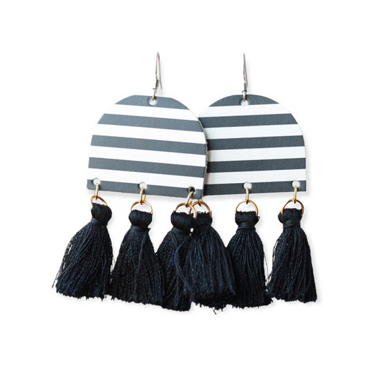 Black Stripe Shelbi Earring