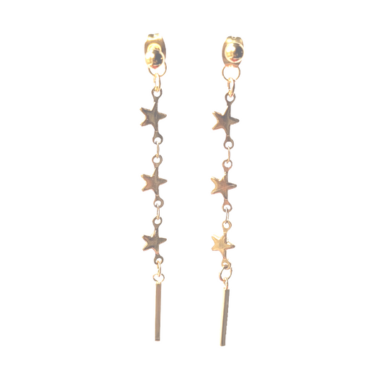 Gold Star Backdrop Earring