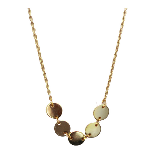 Gold Disc Necklace