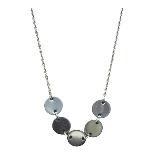 Silver Disc Necklace