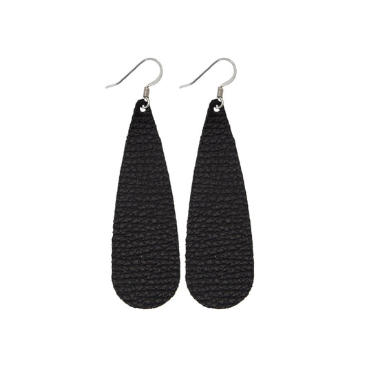 Black Tear Drop Earring