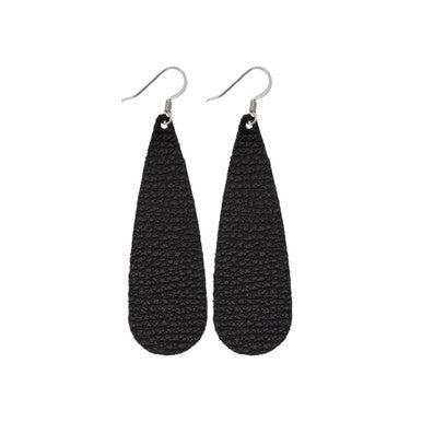 Black Tear Drop Earring
