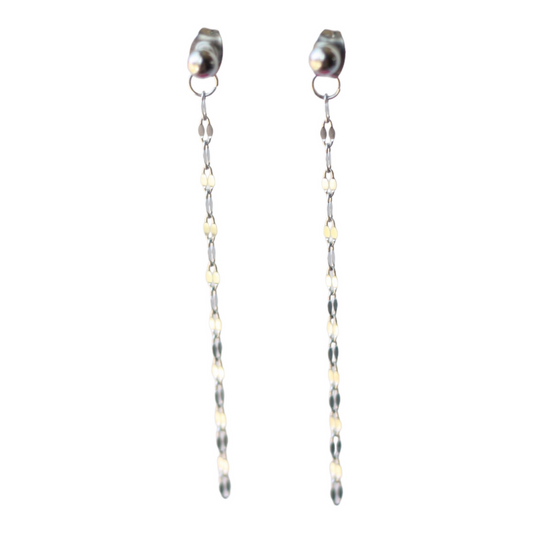 Silver Dainty Backdrop Earring
