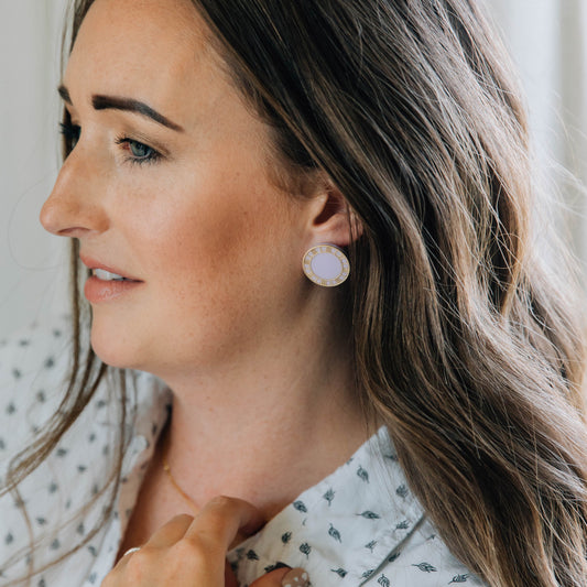 Lilac Statement Stud