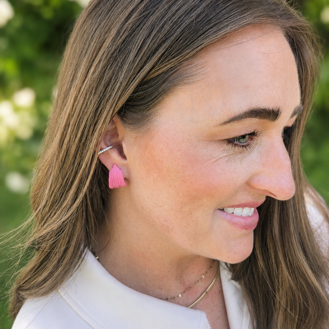 Pink Tyfini  Huggie Hoops