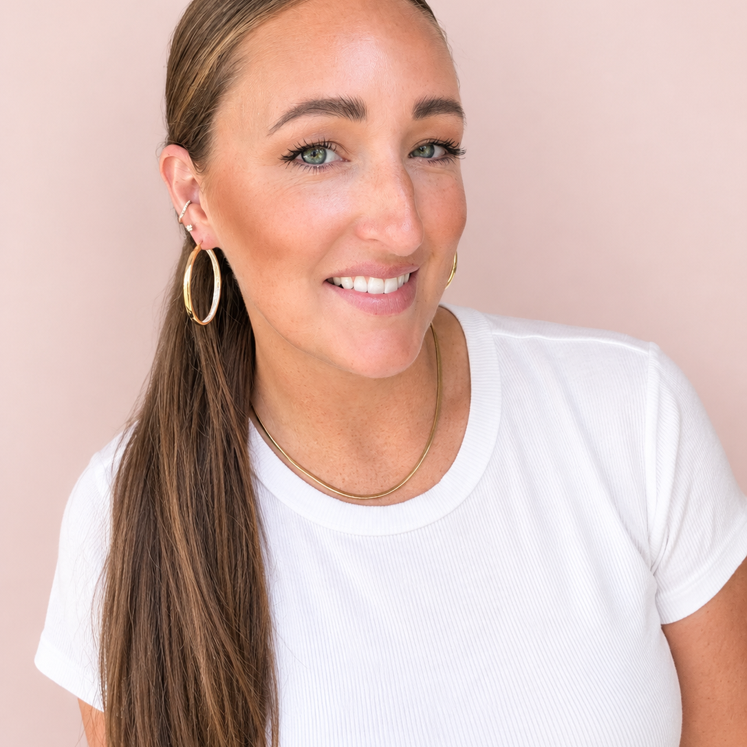Gold crystal hoop earrings by Iviana & Co