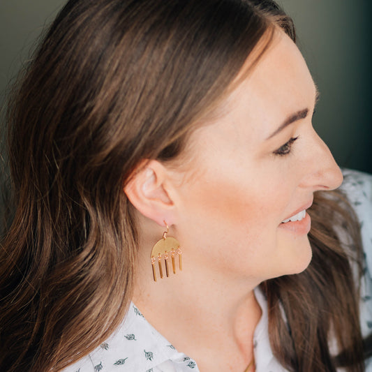 Gold Fringe Earring