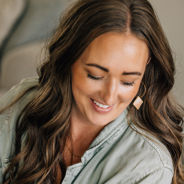 Hannah Hoop Clay Earring