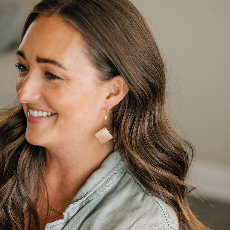 Hannah Hoop Clay Earring