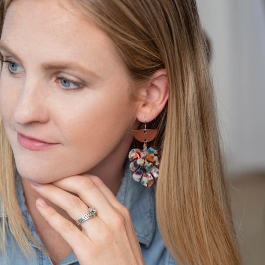 Summer Monstera Earring