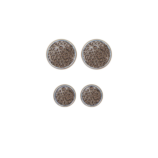 Rose Gold Leather Stud Earring