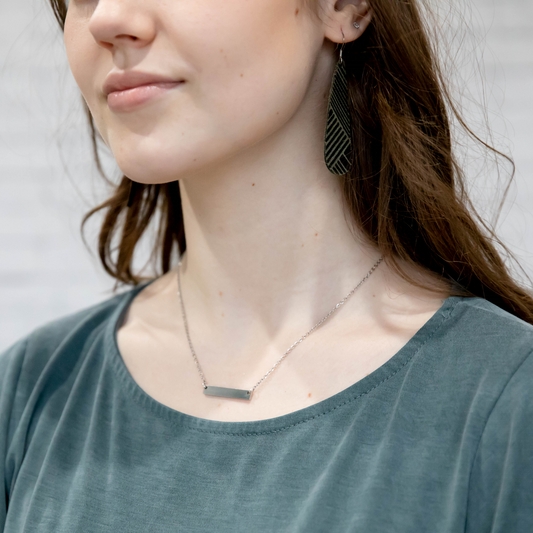 Silver Bar Necklace