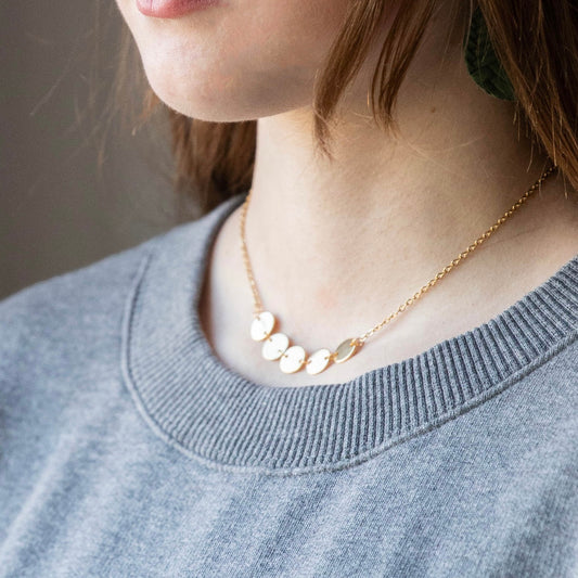 Gold Disc Necklace